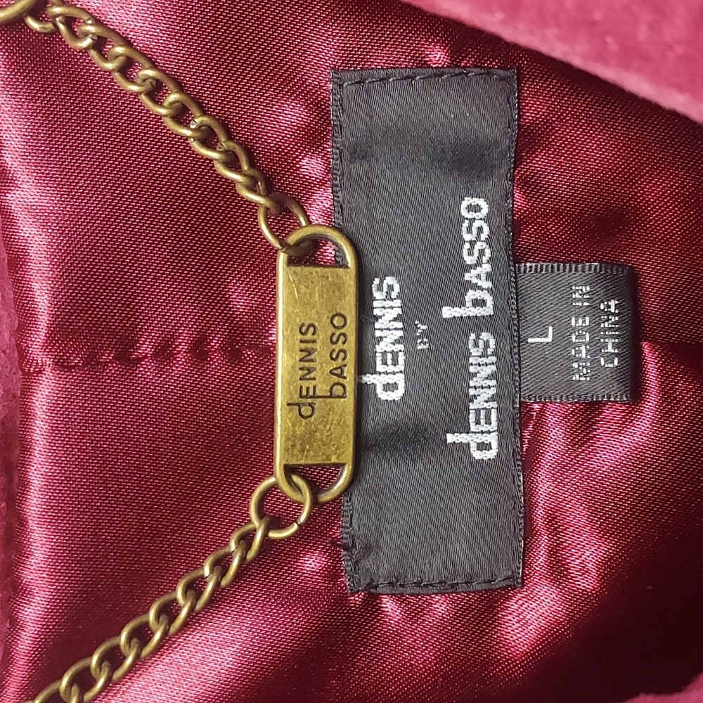 Dennis Basso Red Washable Leather Vest‎ Womens Size Large - Picture 2 of 5